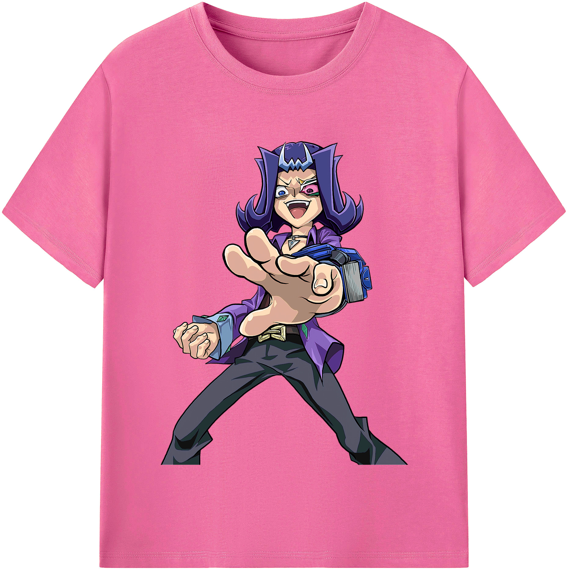 （画像用） 遊☆戯☆王 Yu-Gi-Oh! レディースカジュアルプリントTシャツ（綿100％）